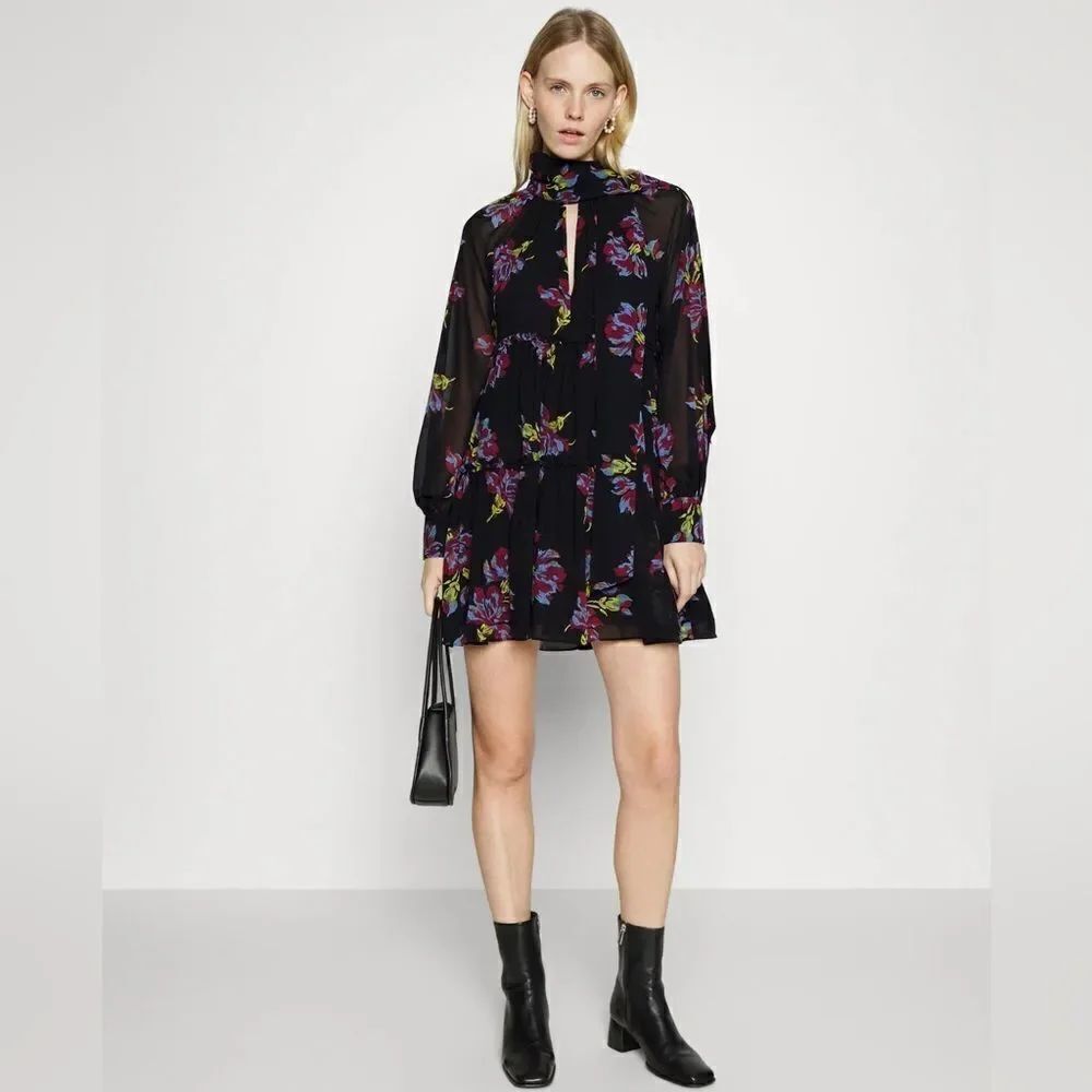 Cinq à Sept Revina Floral Print Mini Dress size 4